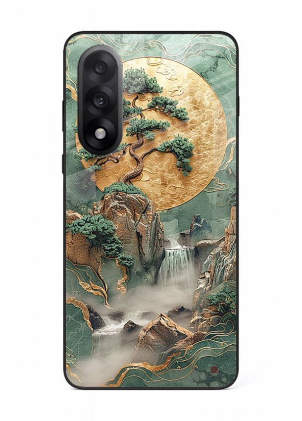 Golden Jade Falls jade waterfall artwork OnePlus Nord 5 glass back cover