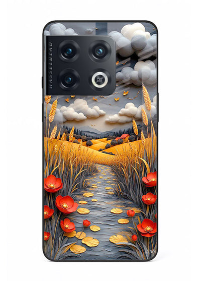 Golden Wheat Storm dramatic wheat field artwork OnePlus 10 Pro glass back cover