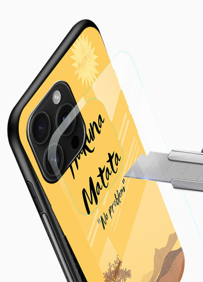 Warm sunset carefree message printed on glossy vibrant premium glass back cover with bright tones. - Angle Blade