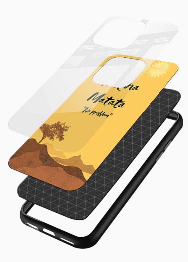 Warm sunset carefree message printed on glossy vibrant premium glass back cover with bright tones. - Angle Layers