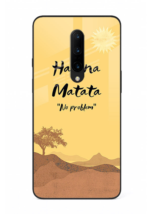 Warm sunset carefree message printed on OnePlus 7 Pro glass back cover with bright tones.