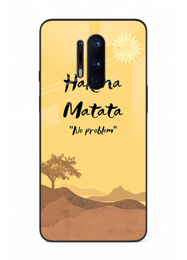 Warm sunset carefree message printed on OnePlus 8 Pro glass back cover with bright tones.