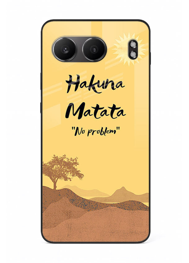 Warm sunset carefree message printed on OnePlus Nord 4 glass back cover with bright tones.
