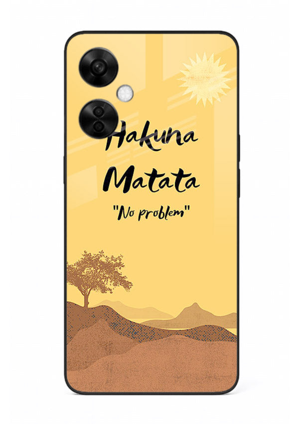 Warm sunset carefree message printed on OnePlus Nord CE3 Lite glass back cover with bright tones.