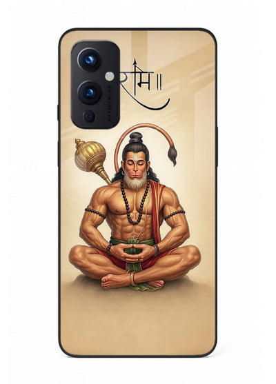 Lord Hanuman meditation pose OnePlus 9 Pro glass back devotional calm cover