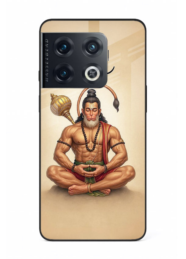 Lord Hanuman meditation pose OnePlus 10 Pro glass back devotional calm cover