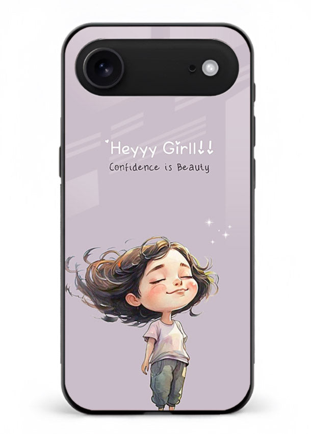 Happy Girl Breeze aesthetic artwork iphone 18 air glass back cover