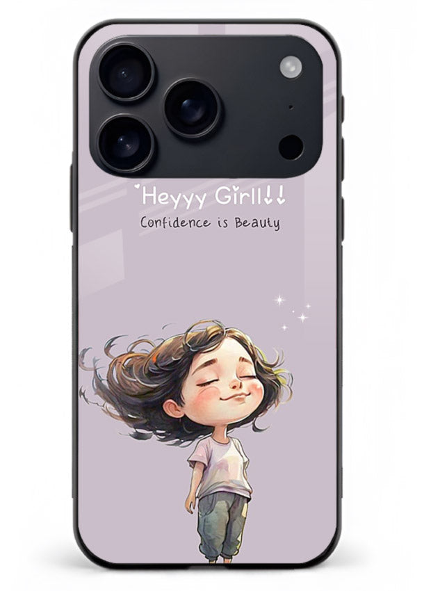 Happy Girl Breeze aesthetic artwork iphone 17 pro max glass back cover