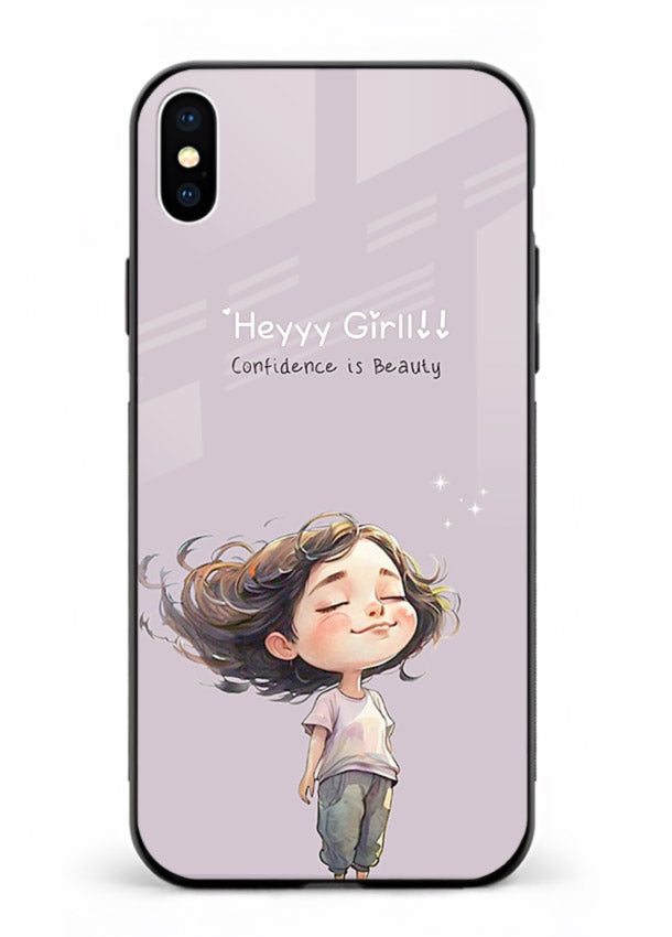 Happy Girl Breeze aesthetic artwork iphone xs max glass back cover