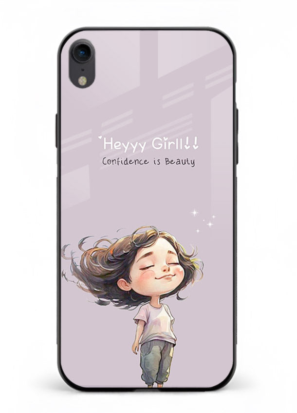 Happy Girl Breeze aesthetic artwork iphone xr glass back cover