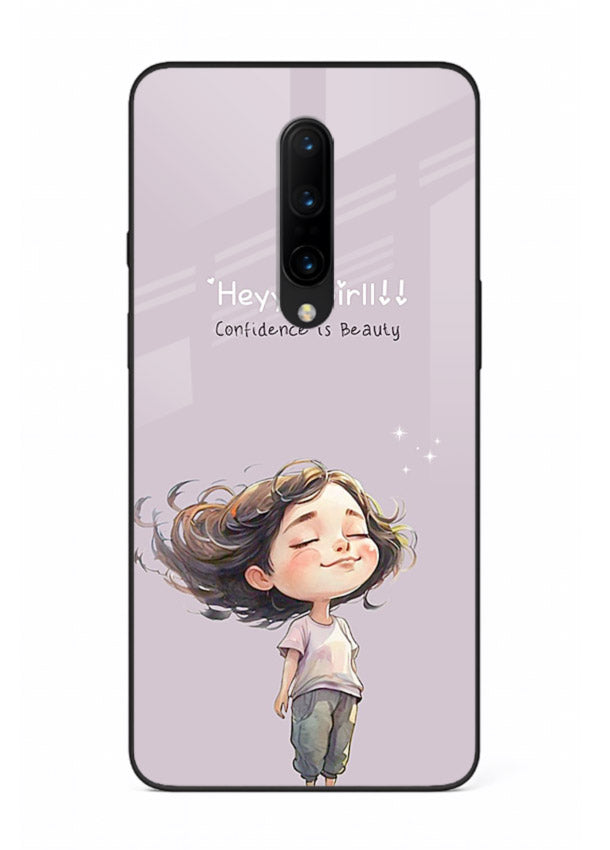 Happy Girl Breeze aesthetic artwork OnePlus 7 Pro glass back cover