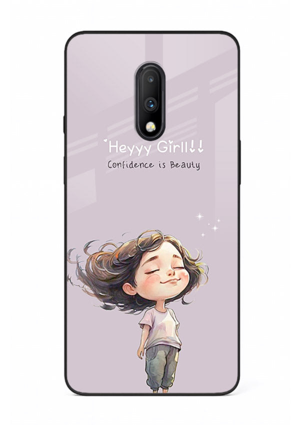 Happy Girl Breeze aesthetic artwork OnePlus 7 glass back cover