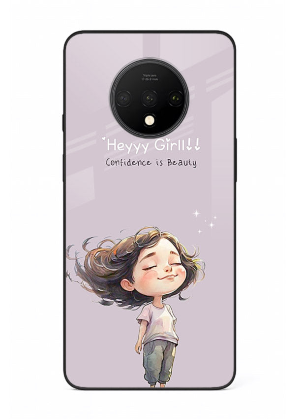 Happy Girl Breeze aesthetic artwork OnePlus 7T glass back cover