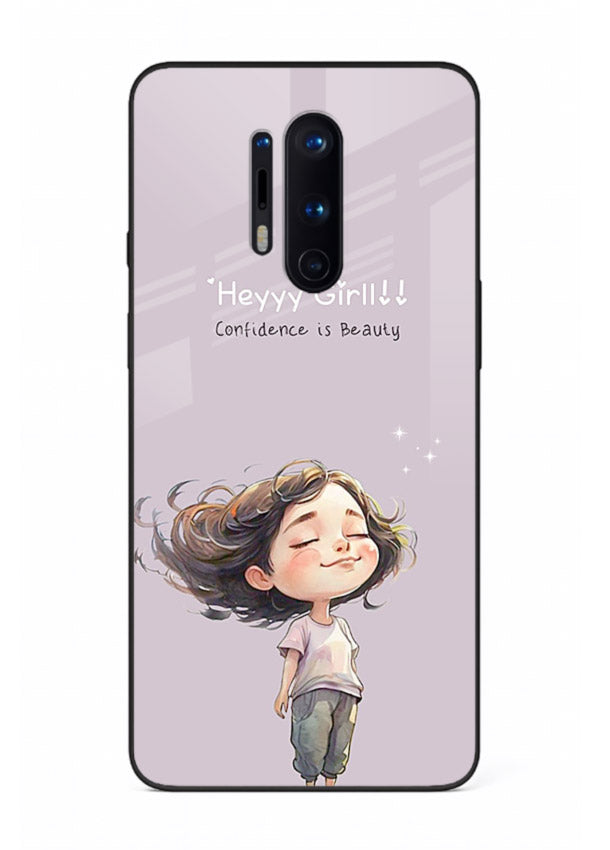 Happy Girl Breeze aesthetic artwork OnePlus 8 Pro glass back cover