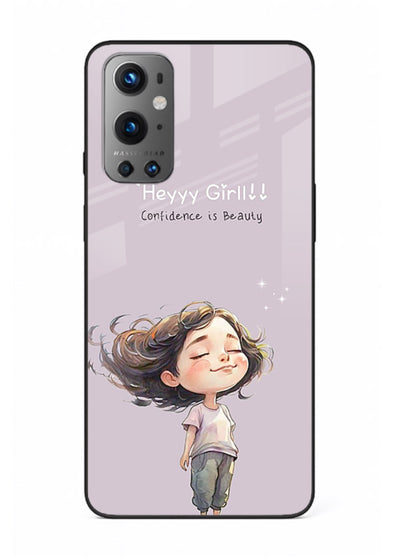 Happy Girl Breeze aesthetic artwork OnePlus 9 glass back cover