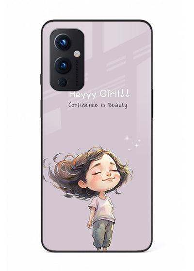 Happy Girl Breeze aesthetic artwork OnePlus 9 Pro glass back cover