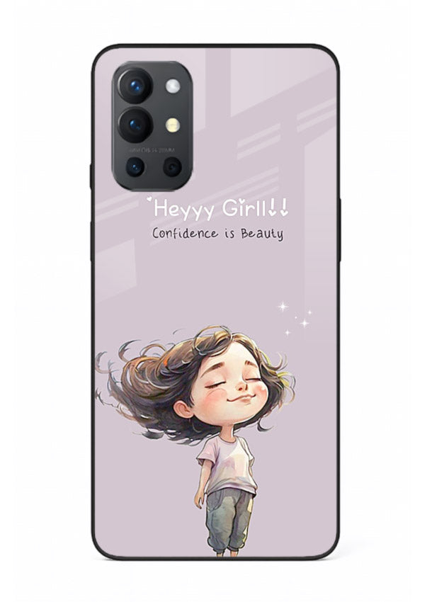 Happy Girl Breeze aesthetic artwork OnePlus 9R glass back cover
