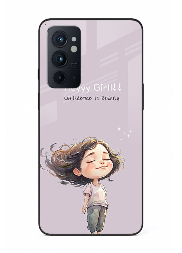 Happy Girl Breeze aesthetic artwork OnePlus 9RT glass back cover