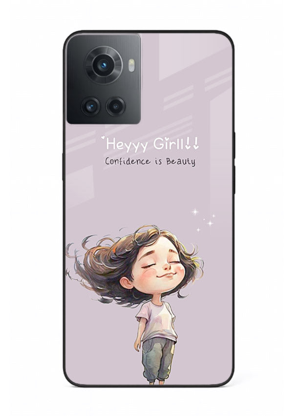 Happy Girl Breeze aesthetic artwork OnePlus 10R glass back cover
