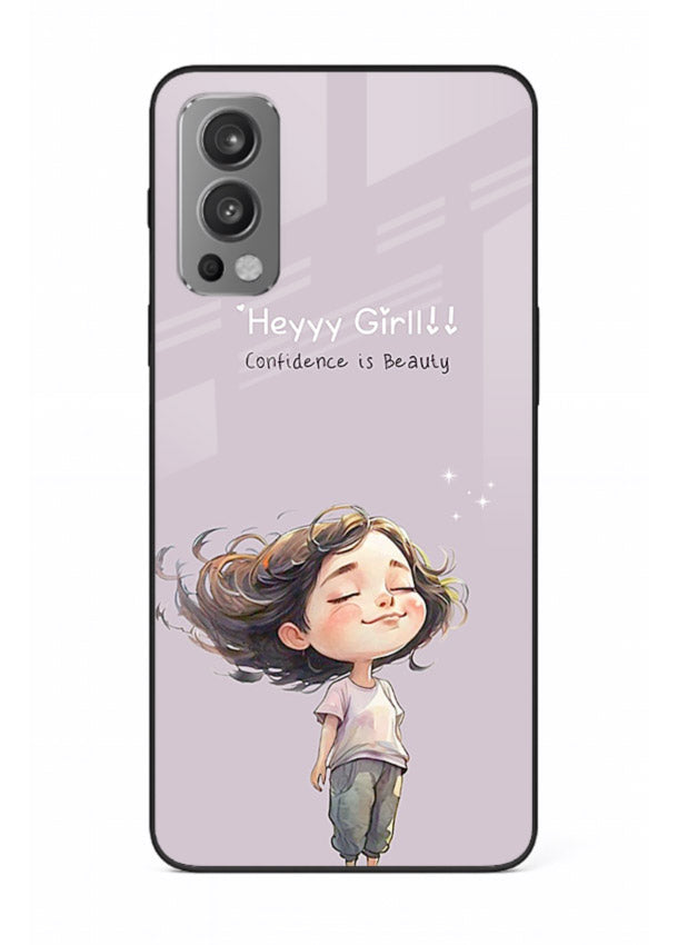 Happy Girl Breeze aesthetic artwork OnePlus Nord 2 glass back cover