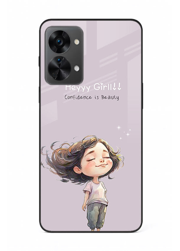 Happy Girl Breeze aesthetic artwork OnePlus Nord 2T glass back cover