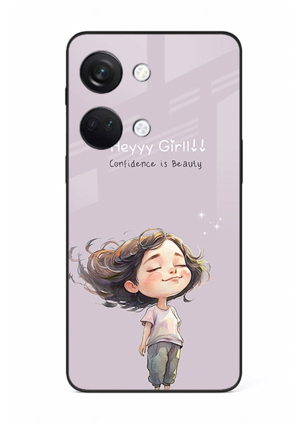 Happy Girl Breeze aesthetic artwork OnePlus Nord 3 glass back cover