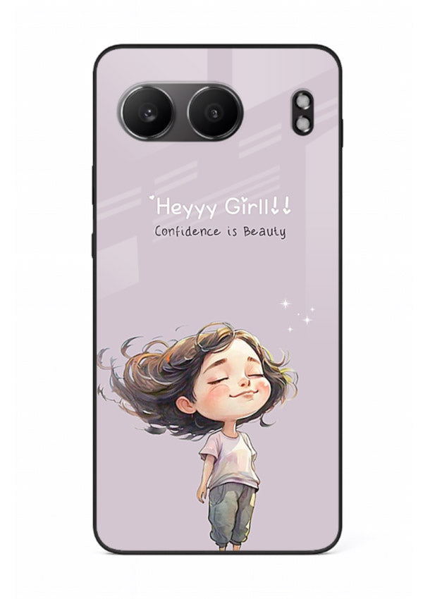 Happy Girl Breeze aesthetic artwork OnePlus Nord 4 glass back cover