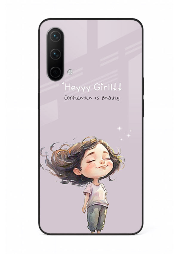Happy Girl Breeze aesthetic artwork OnePlus Nord CE 5G glass back cover