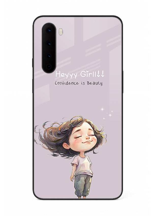Happy Girl Breeze aesthetic artwork OnePlus Nord glass back cover
