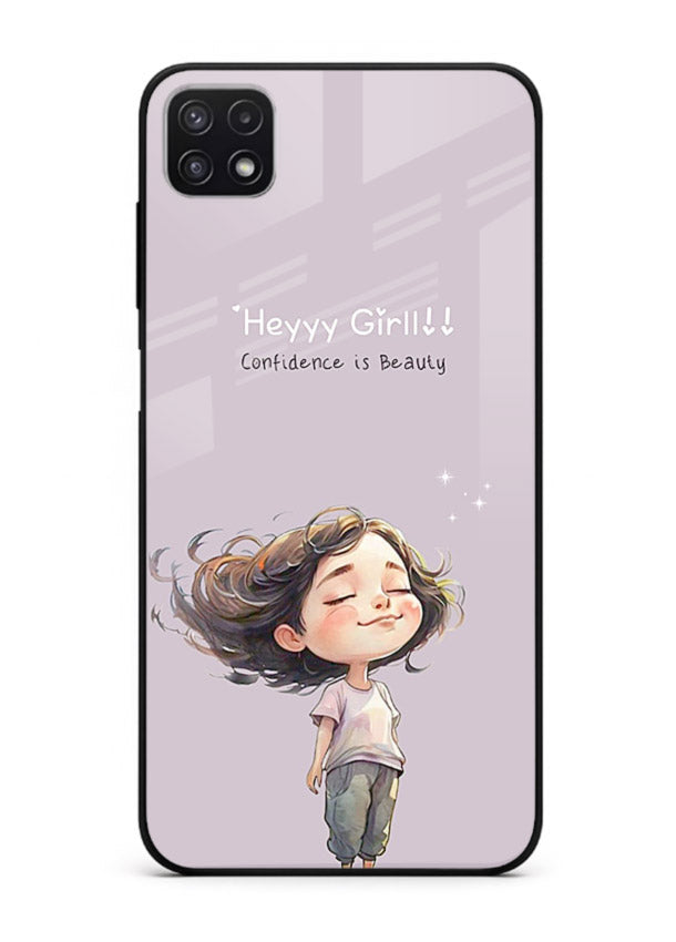 Happy Girl Breeze aesthetic artwork Samsung F42 5G glass back cover