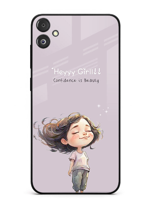 Happy Girl Breeze aesthetic artwork Samsung F14 5G glass back cover