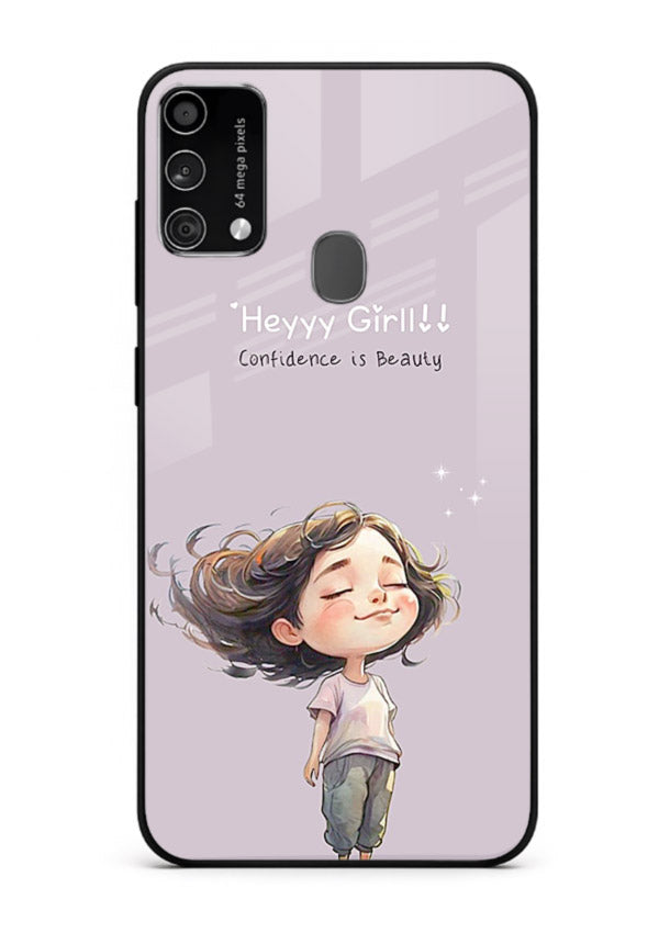 Happy Girl Breeze aesthetic artwork Samsung F41 glass back cover