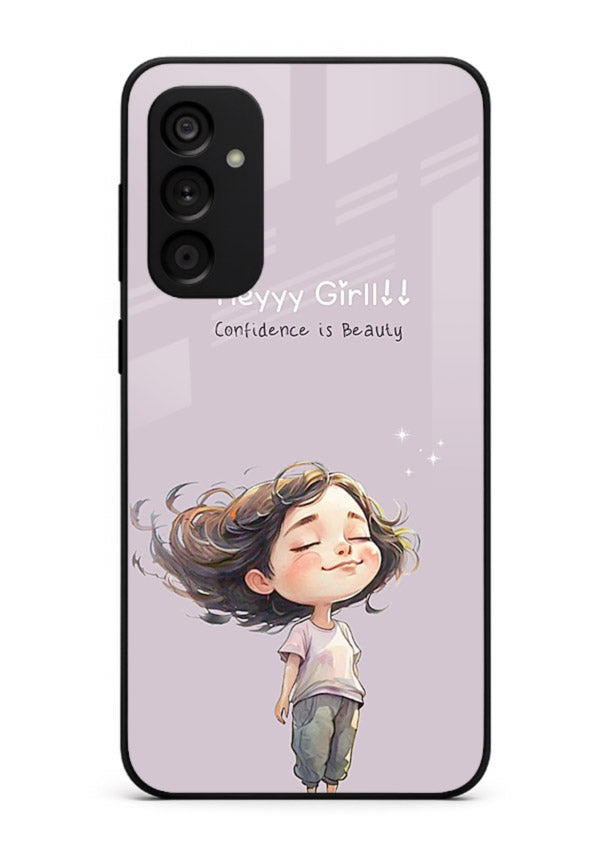 Happy Girl Breeze aesthetic artwork Samsung F34 5G glass back cover