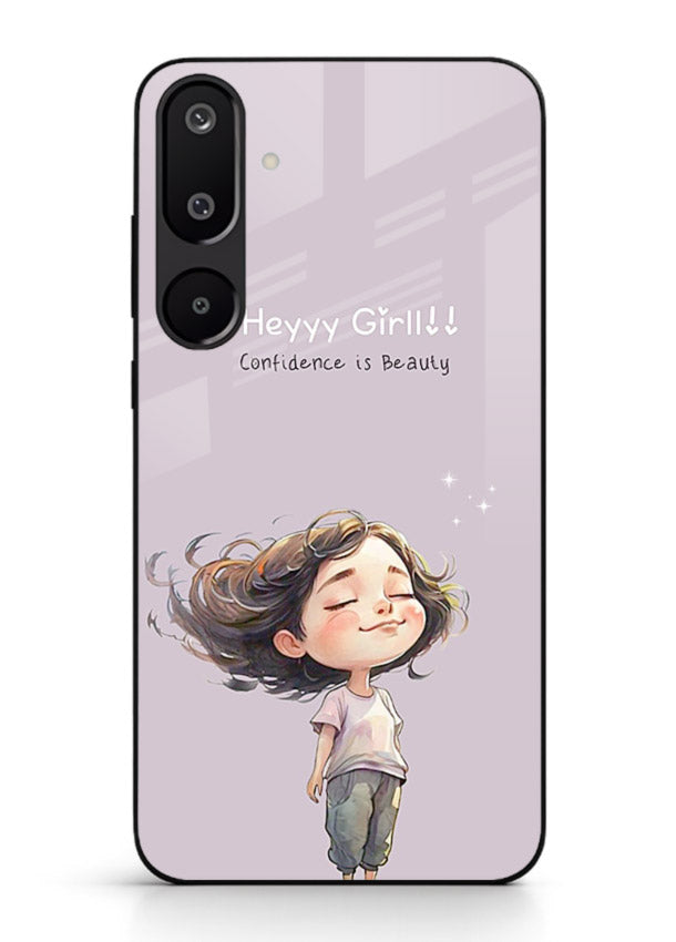 Happy Girl Breeze aesthetic artwork Samsung M16 5G glass back cover