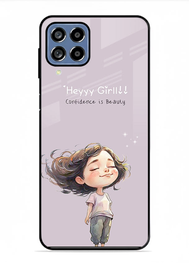 Happy Girl Breeze aesthetic artwork Samsung A22 4G glass back cover