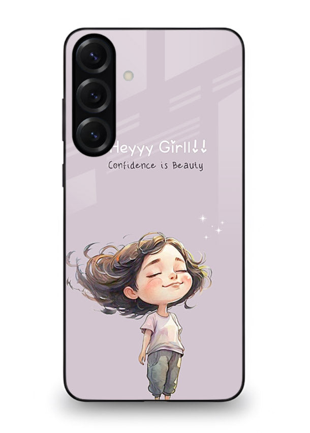 Happy Girl Breeze aesthetic artwork Samsung M55 5G glass back cover