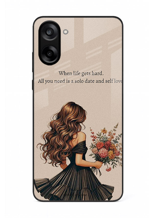 Floral bouquet illustration printed on OnePlus Nord CE5 glass back cover with gentle warm tones.