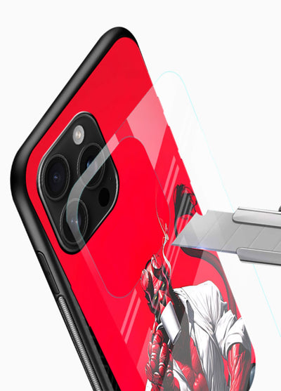 Hellboy Vigilante red comic cover for Glossy Vibrant Premium Look - Angle Blade