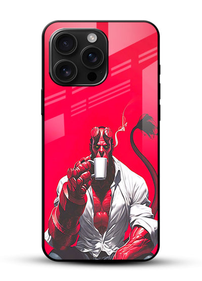 Hellboy Vigilante red comic cover for Glossy Vibrant Premium Look - Angle Front