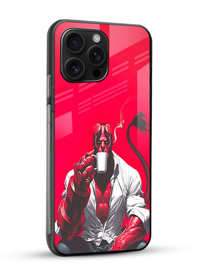Hellboy Vigilante red comic cover for Glossy Vibrant Premium Look - Angle Side