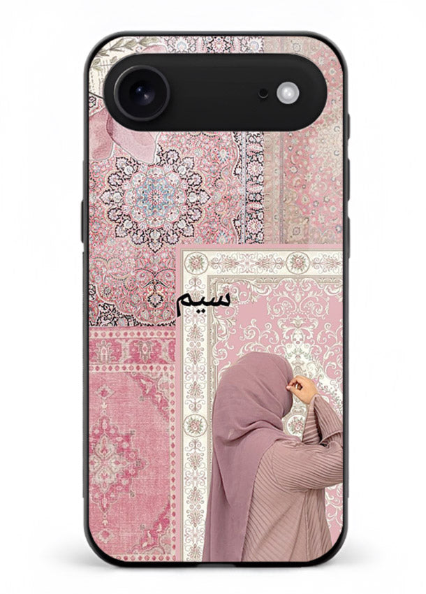 Hijab portrait artwork printed on tempered glass iPhone 17 Air back cover