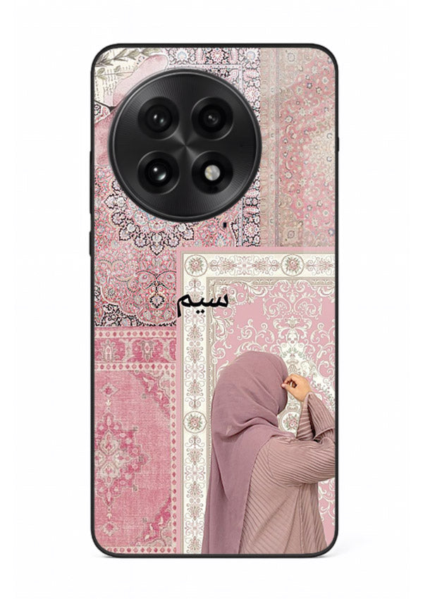 Hijab portrait artwork printed on tempered glass OnePlus 13 back cover