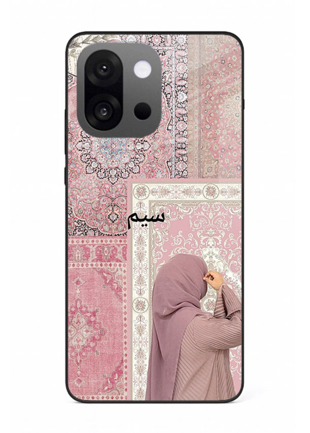 Hijab portrait artwork printed on tempered glass OnePlus 13s back cover