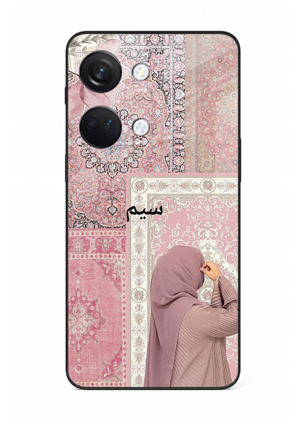 Hijab portrait artwork printed on tempered glass OnePlus Nord 3 back cover