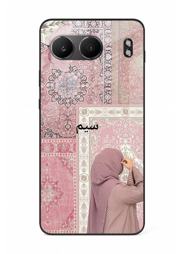 Hijab portrait artwork printed on tempered glass OnePlus Nord 4 back cover
