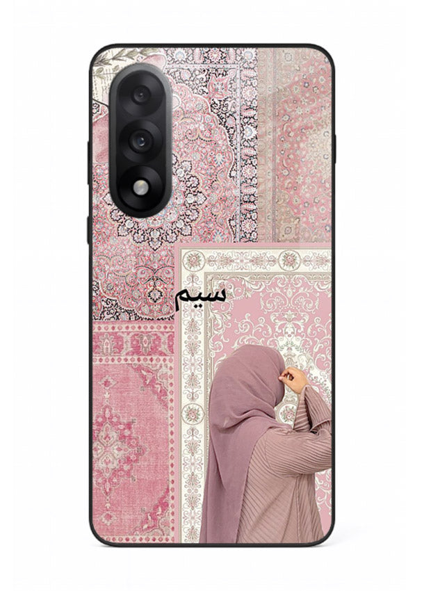 Hijab portrait artwork printed on tempered glass OnePlus Nord 5 back cover