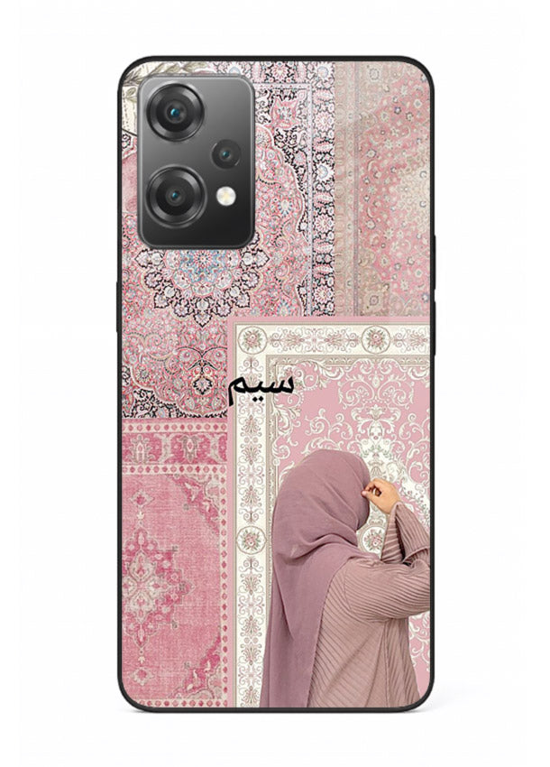 Hijab portrait artwork printed on tempered glass OnePlus Nord CE2 Lite 5G back cover