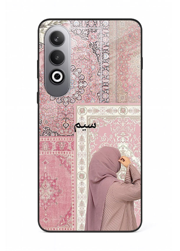 Hijab portrait artwork printed on tempered glass OnePlus Nord CE4 back cover