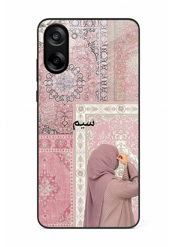 Hijab portrait artwork printed on tempered glass OnePlus Nord CE5 back cover