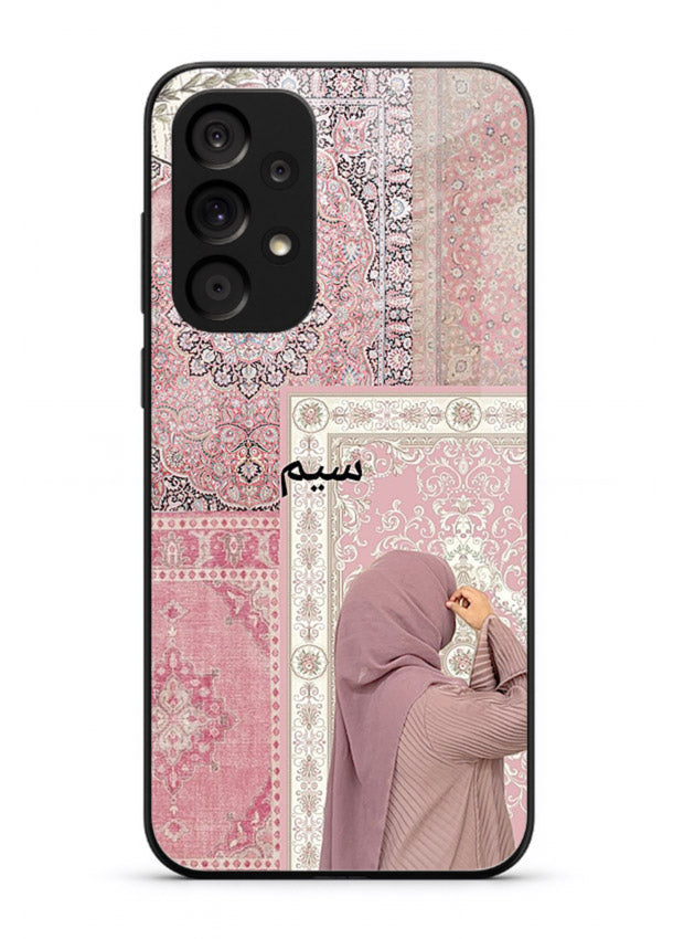 Hijab portrait artwork printed on tempered glass Samsung A53 5G back cover